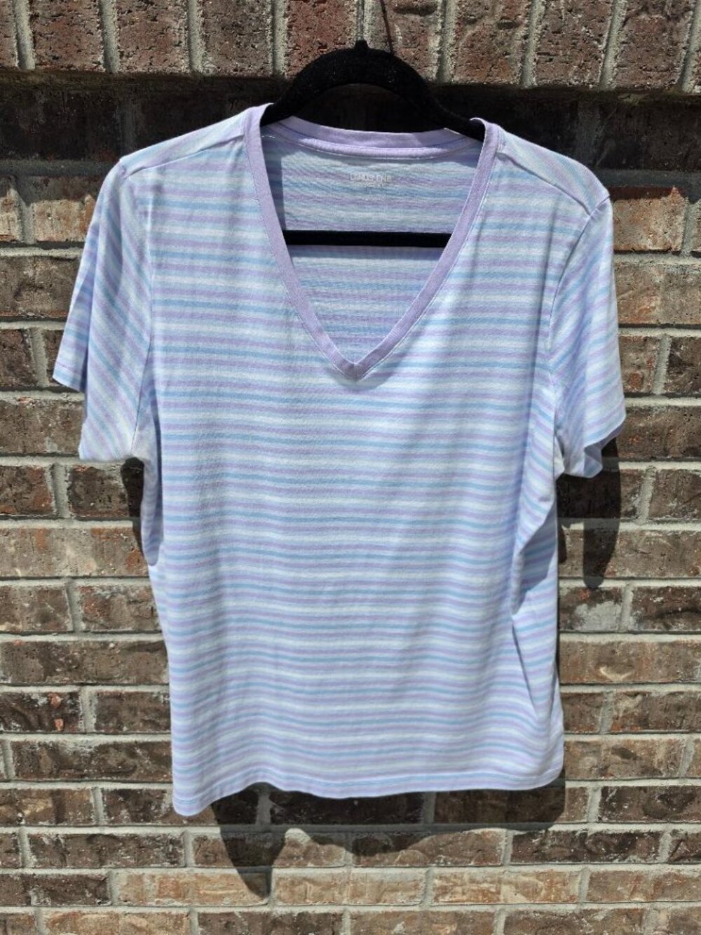 Lands' End Striped T Shirt Size Large